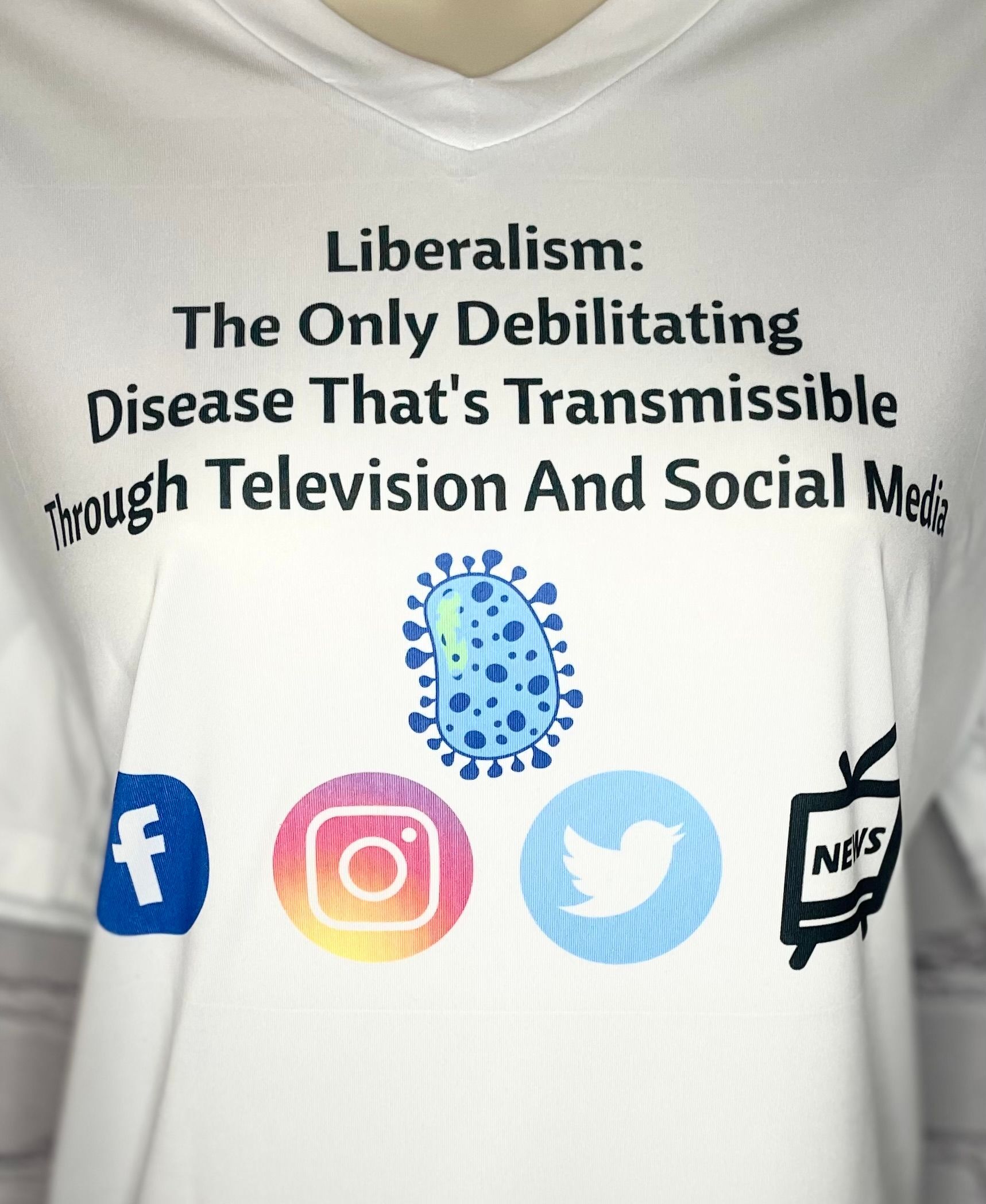 Liberalism Debilitating Disease Women's V-Neck T-Shirt