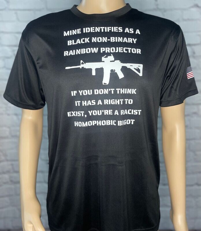 My AR-15 Identifies As A Rainbow Projector T-Shirt