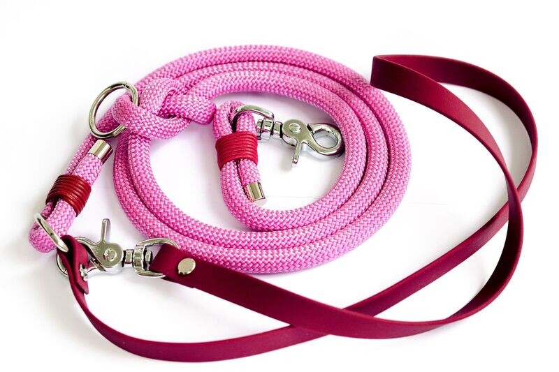 Tauleine mit Biothanehandschlaufe - Rose