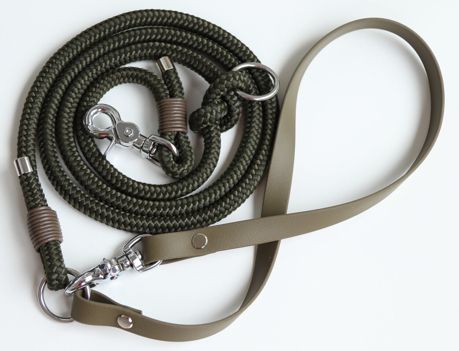 Tauleine mit Biothanehandschlaufe - Military-Green