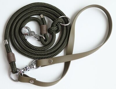Tauleine mit Biothanehandschlaufe - Military-Green