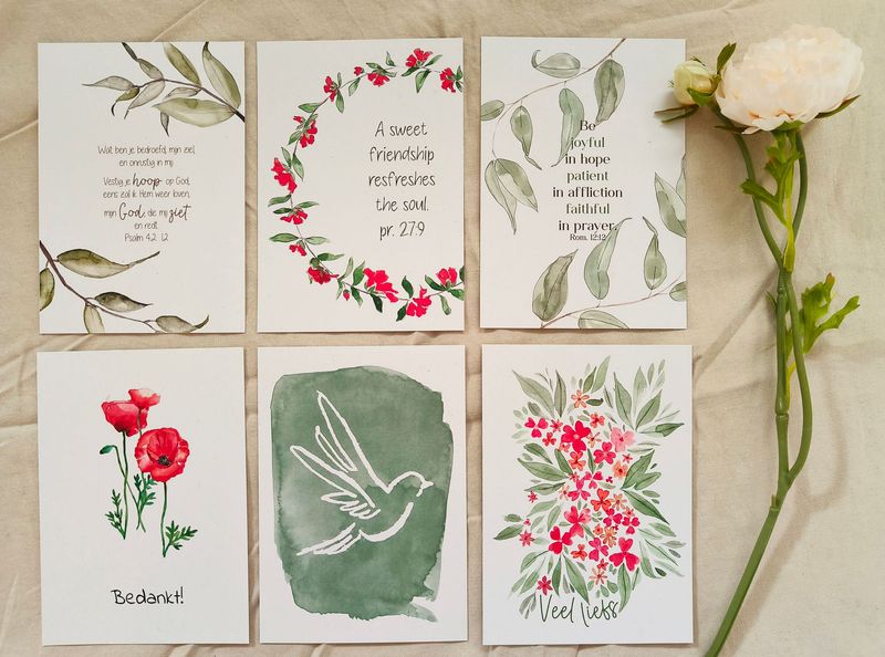 Set van 6 kaarten