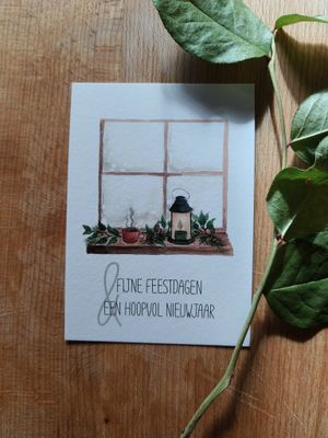 Kerstkaart - Fijne feestdagen & een hoopvol nieuwjaar Kerstkaart - Fijne feestdagen & een hoopvol nieuwjaar