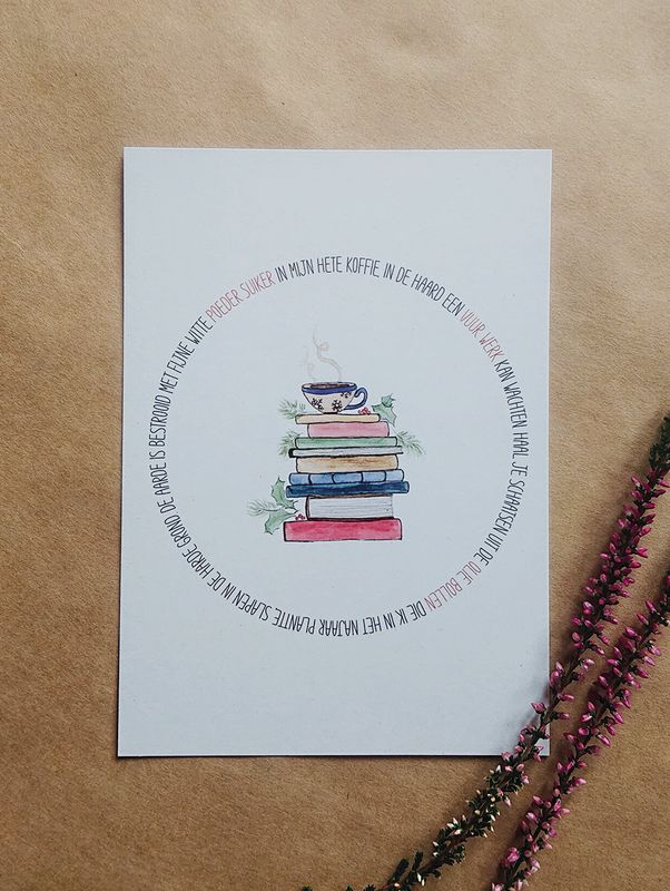 Kerstkaart - Suiker in mijn hete koffie