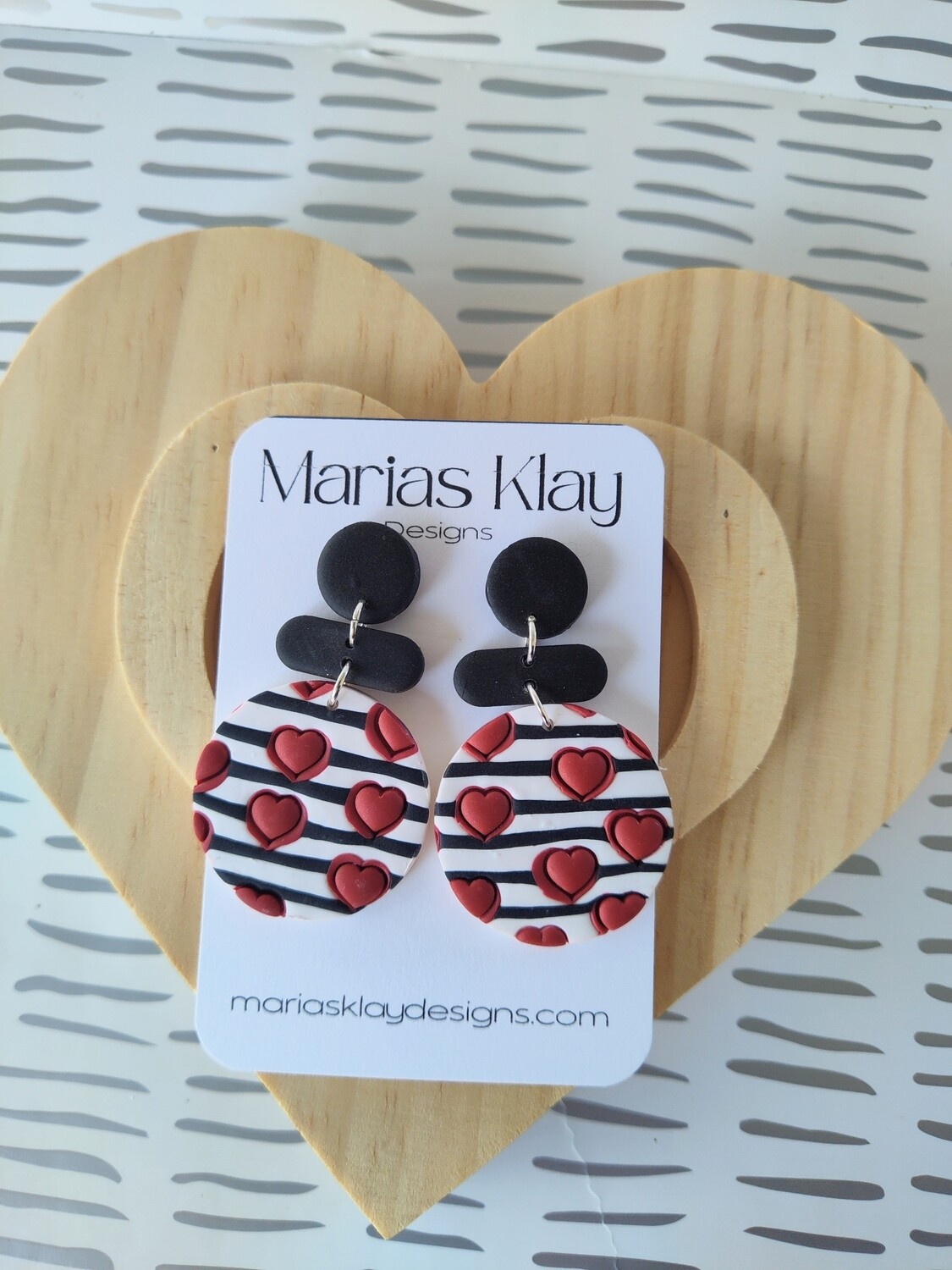 Striped Red Heart