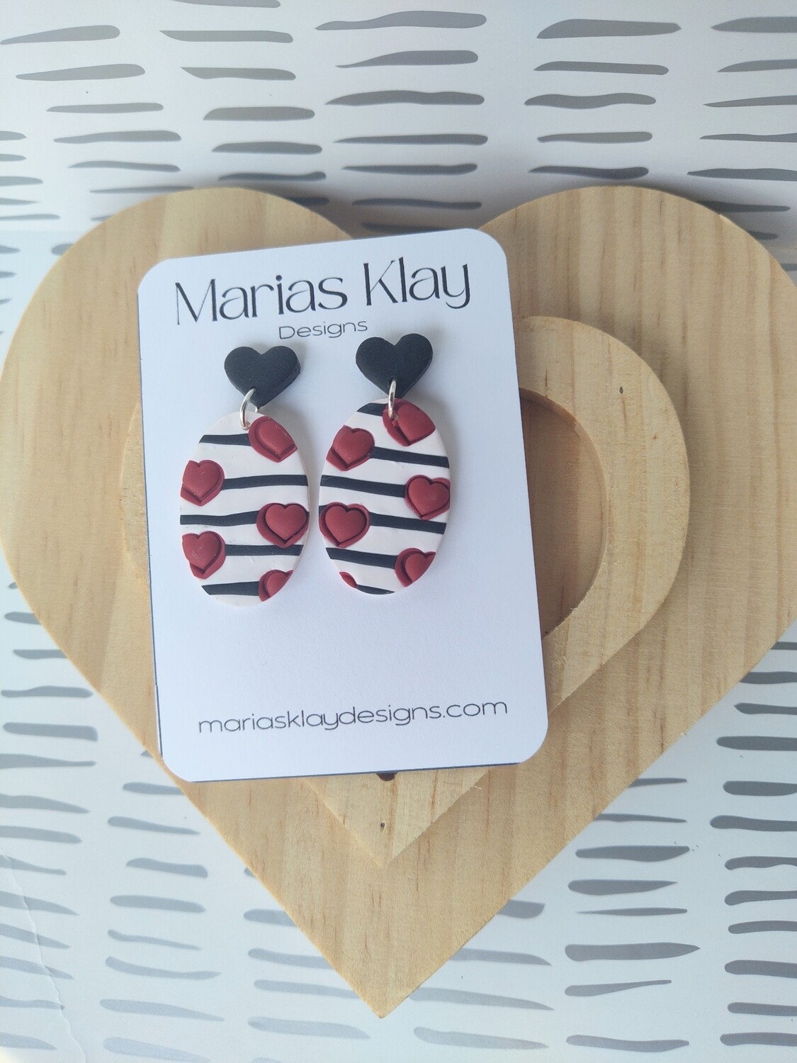 Striped Red Heart