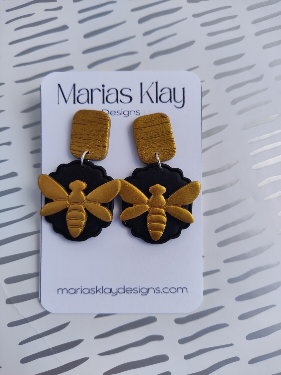 Gold Bee Dangles