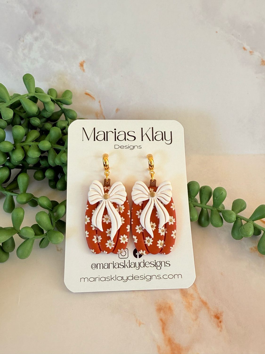 Fall Pumpkin Earrings