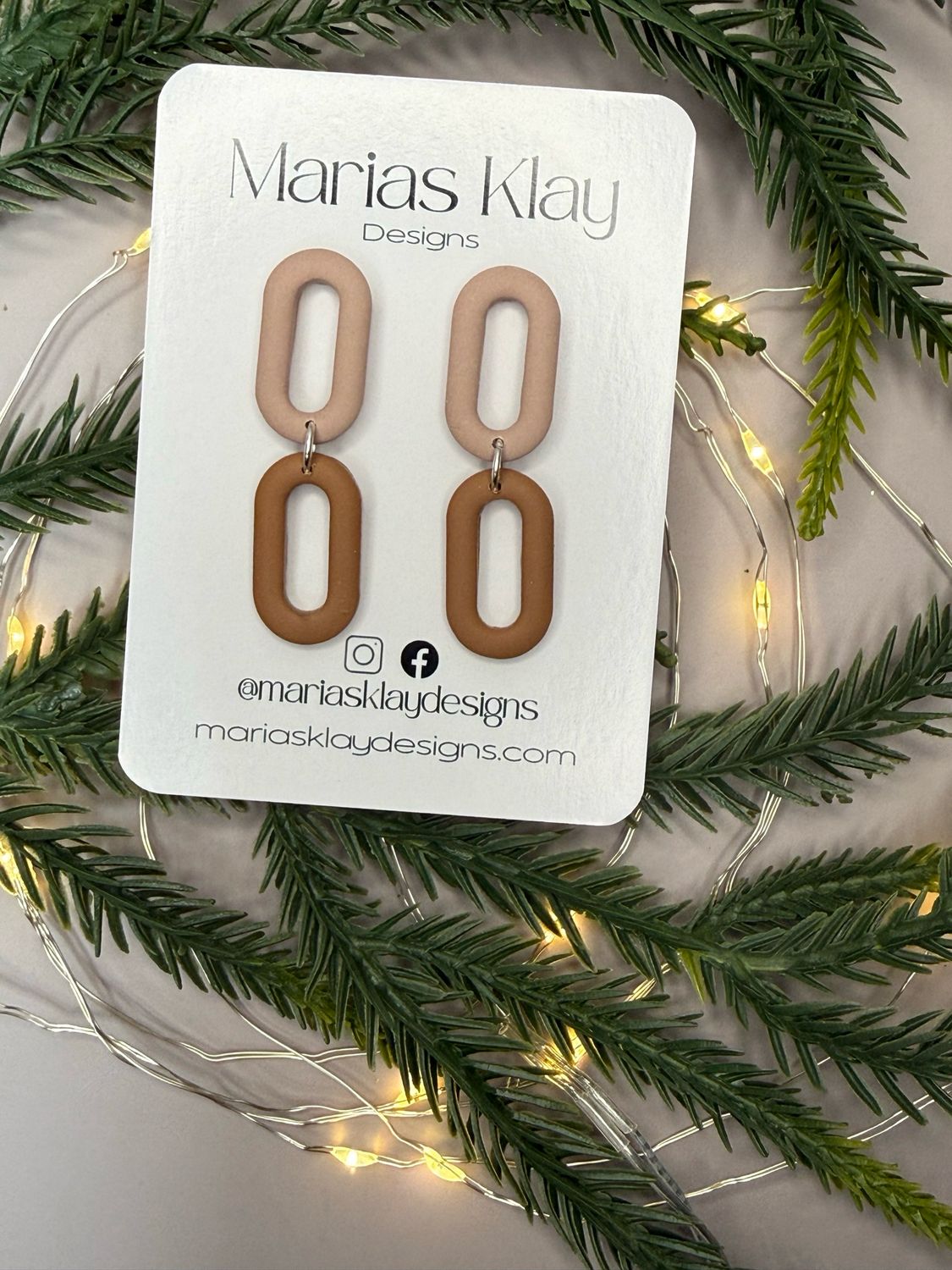 Dangle Almond Rose And Brown