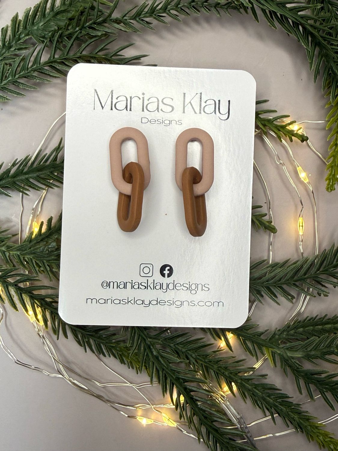 Dangle Almond Rose And Brown