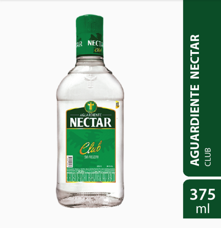Aguardiente Nectar Club Verde 375 Ml