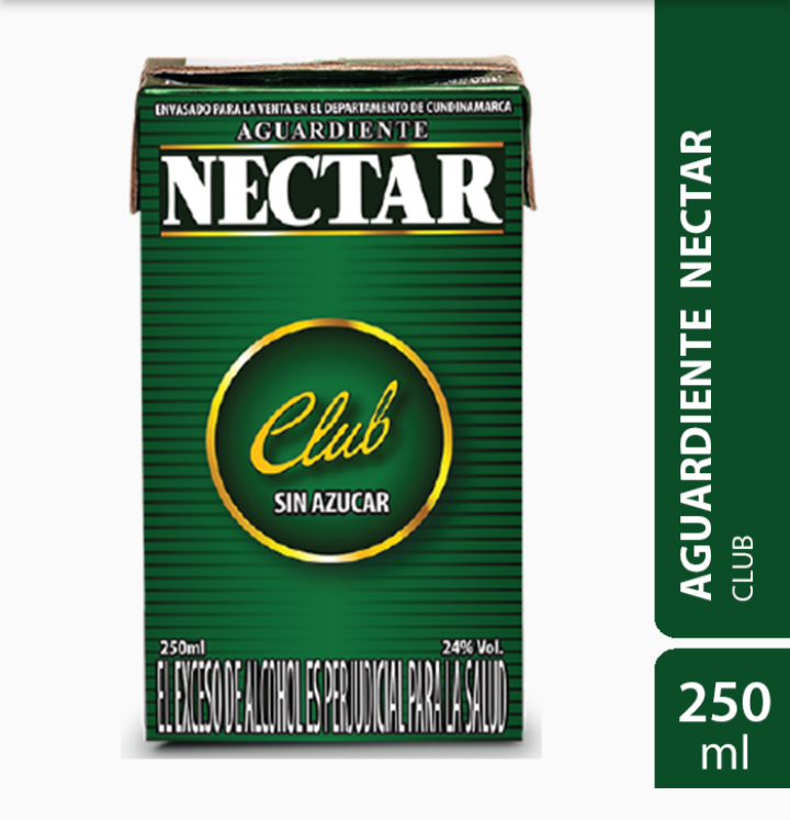 Aguardiente Nectar Club Verde 250 Ml
