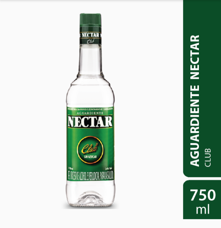 Aguardiente Nectar Club Verde 750 Ml