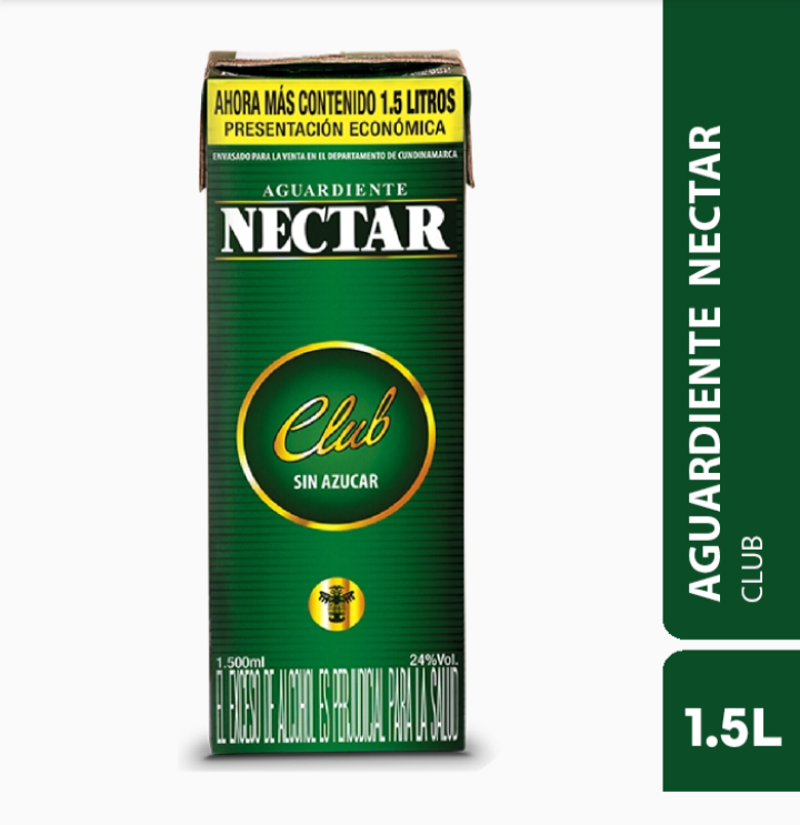 Aguardiente Nectar Club Verde 1.5l