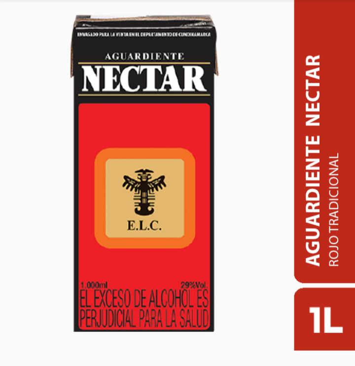 Aguardiente Nectar Rojo 1l