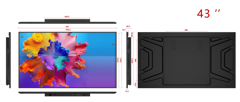43" Digital Menu Boards 24/7 commercial grade AV monitor with simple digital signage Android player AV