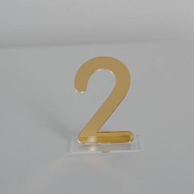 Gold Mirror Table Numbers