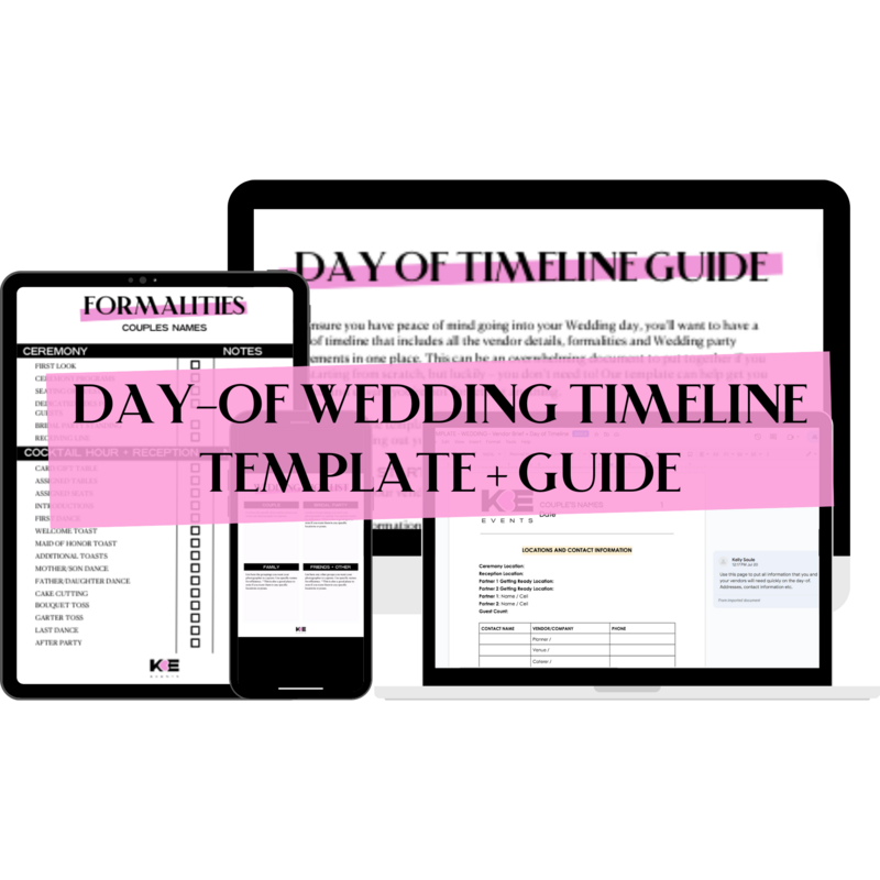 Day-of Wedding Timeline Template + Guide