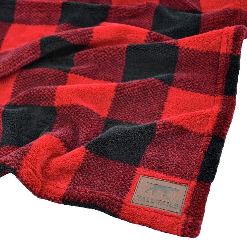 Tall Tails Hunter&#39;s Plaid Fleece Dog Blanket
