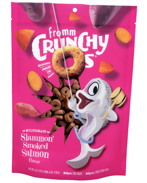 Fromm Crunchy O&#39;s Slammon&#39; Smoked Salmon Dog Treats 6oz
