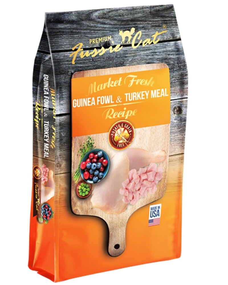 Fussie Cat Market Fresh Guinea Fowl &amp; Turkey Dry Cat Food 4lb