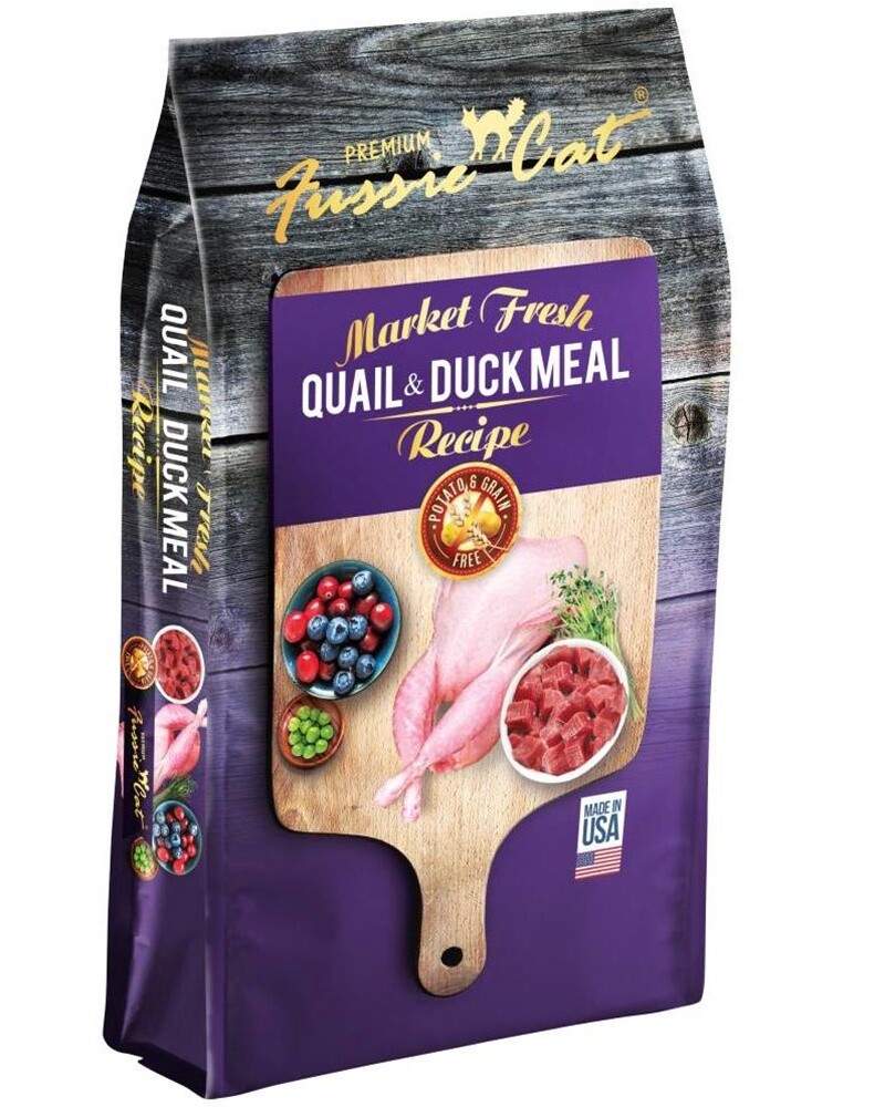 Fussie Cat Market Fresh Quail &amp; Duck Meal Dry Cat Food 10lb