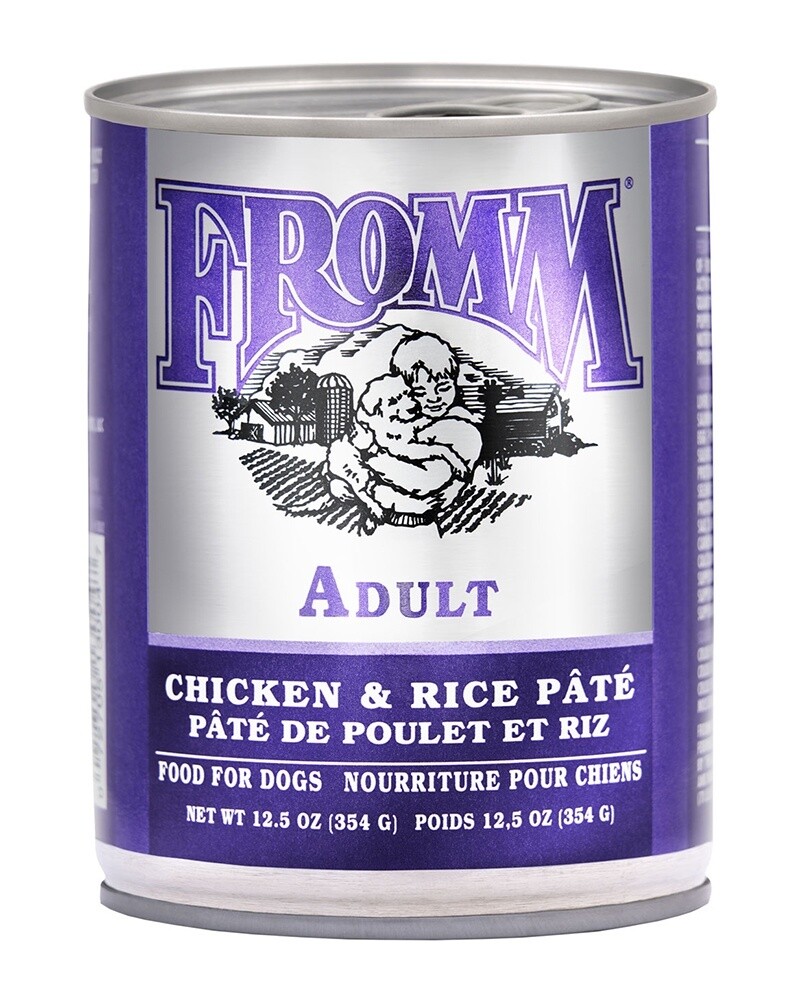 Fromm Classic Adult Chicken &amp; Rice Pate Wet Dog Food 12.5oz
