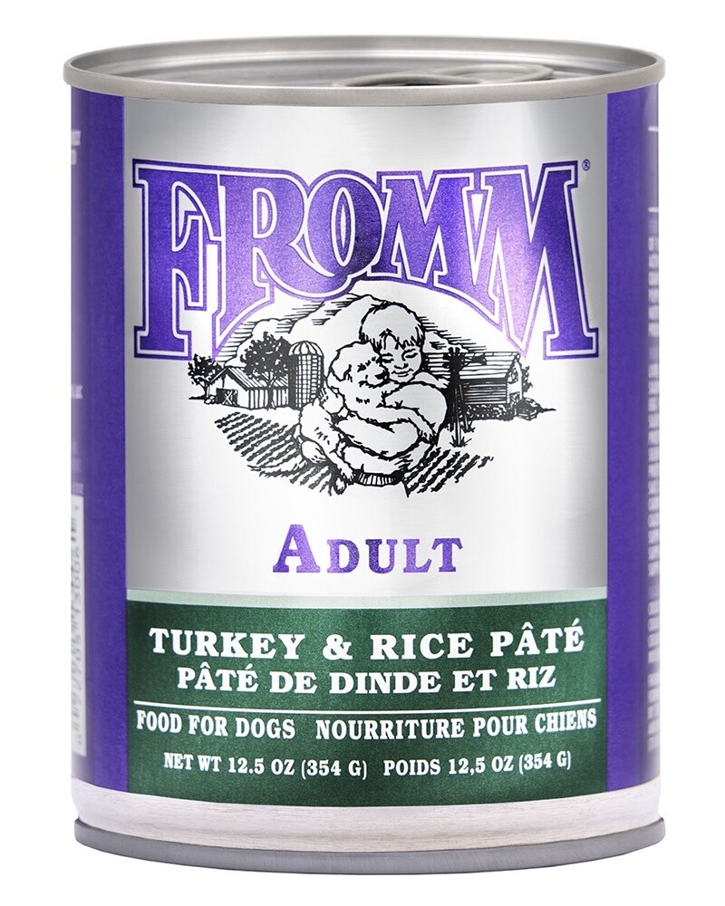 Fromm Classic Adult Turkey &amp; Rice Pate Wet Dog Food 12oz