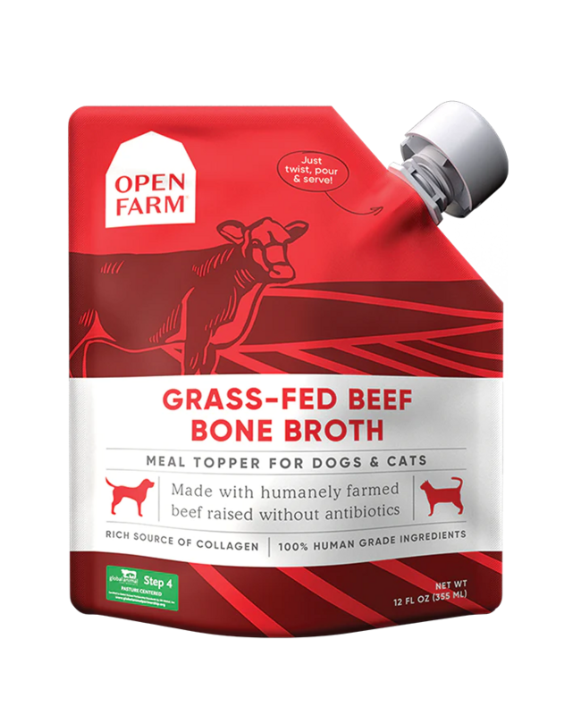 Open Farm Grass-Fed Beef Bone Broth for Dogs &amp; Cats