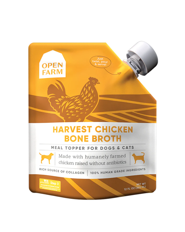 Open Farm Harvest Chicken Bone Broth for Dogs &amp; Cats