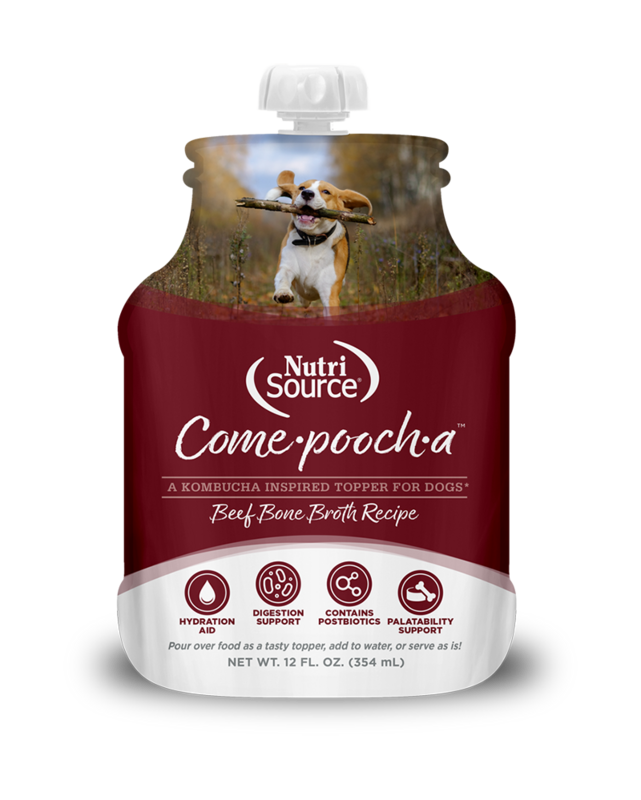 NutriSource Come-pooch-a Beef Bone Broth Topper for Dogs 12oz