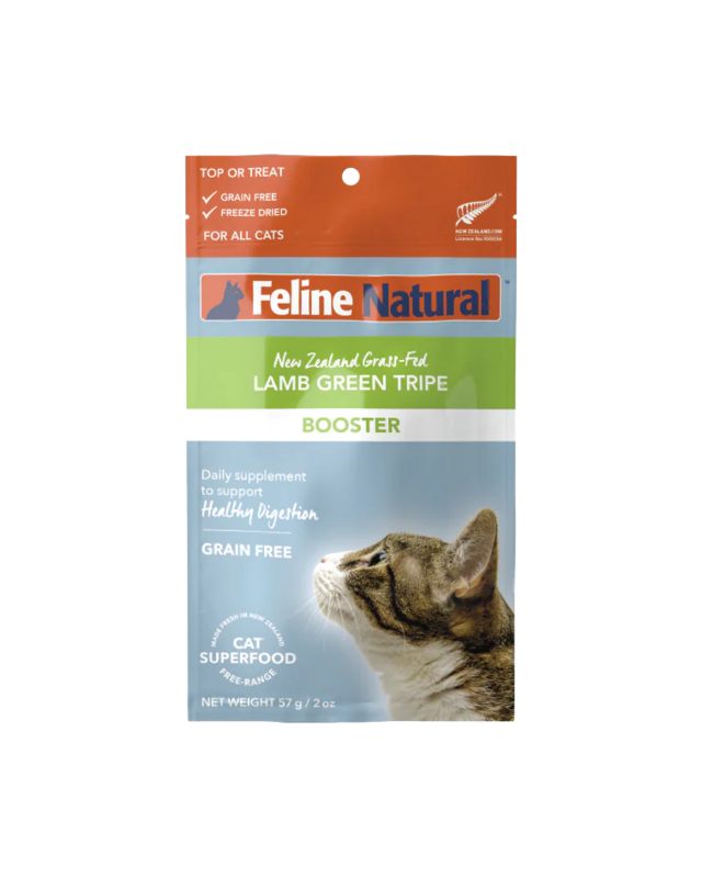 Feline Natural Freeze-Dried Lamb Green Tripe Booster Meal Topper 2oz