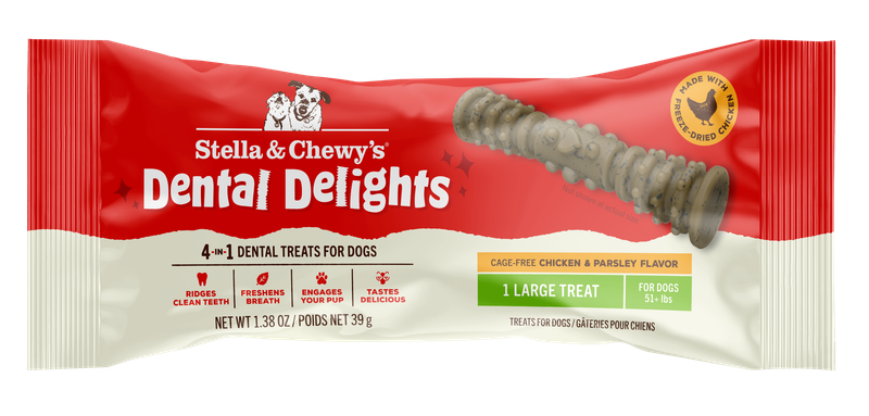 Stella &amp; Chewy's Dental Delights Chicken &amp; Parsley Flavor- Large Single