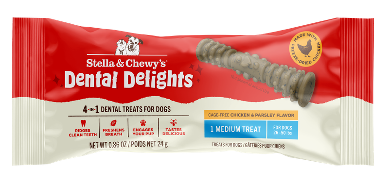 Stella &amp; Chewy's Dental Delights Chicken &amp; Parsley Flavor- Medium Single