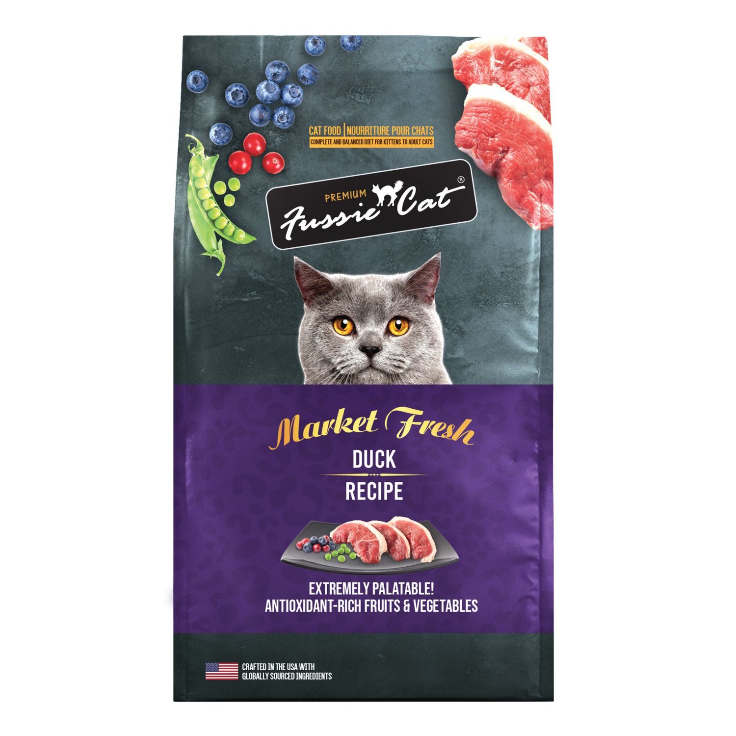 Fussie Cat Market Fresh Duck Dry Cat Food 3.5lb