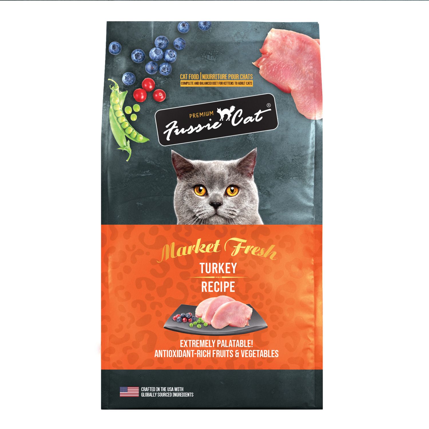 Fussie Cat Market Fresh Turkey Dry Cat Food 10lb