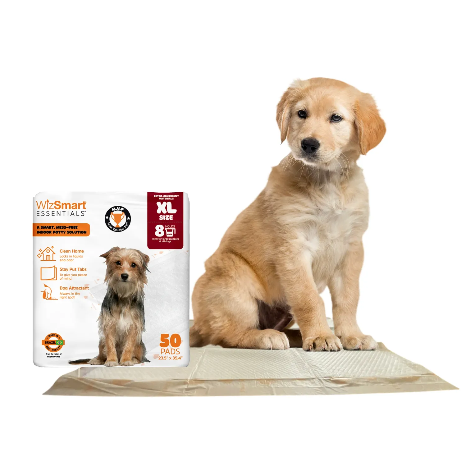 WizSmart Essentials XLarge Dog Pads - 10 count