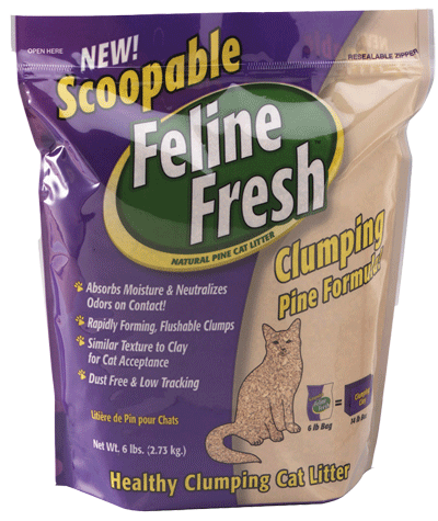 Feline Fresh Scoopable Natural Pine Litter - 34lbs