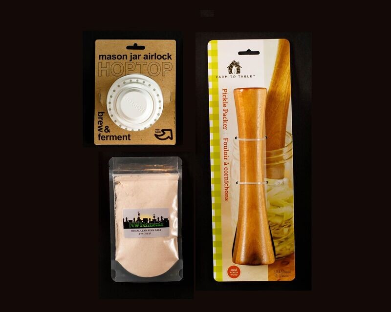 Vegetable Pounder, Airlock and One Salt