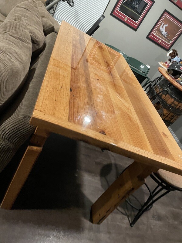 Farmhouse tables prices depend on size, finish, and species of wood