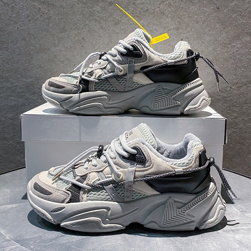 Net Red Daddy Shoes Women&#39;s 2023 Spring New Korean Version Of Cotton Shoes Sports White Shoes Ins Tide Couple Shoes H01