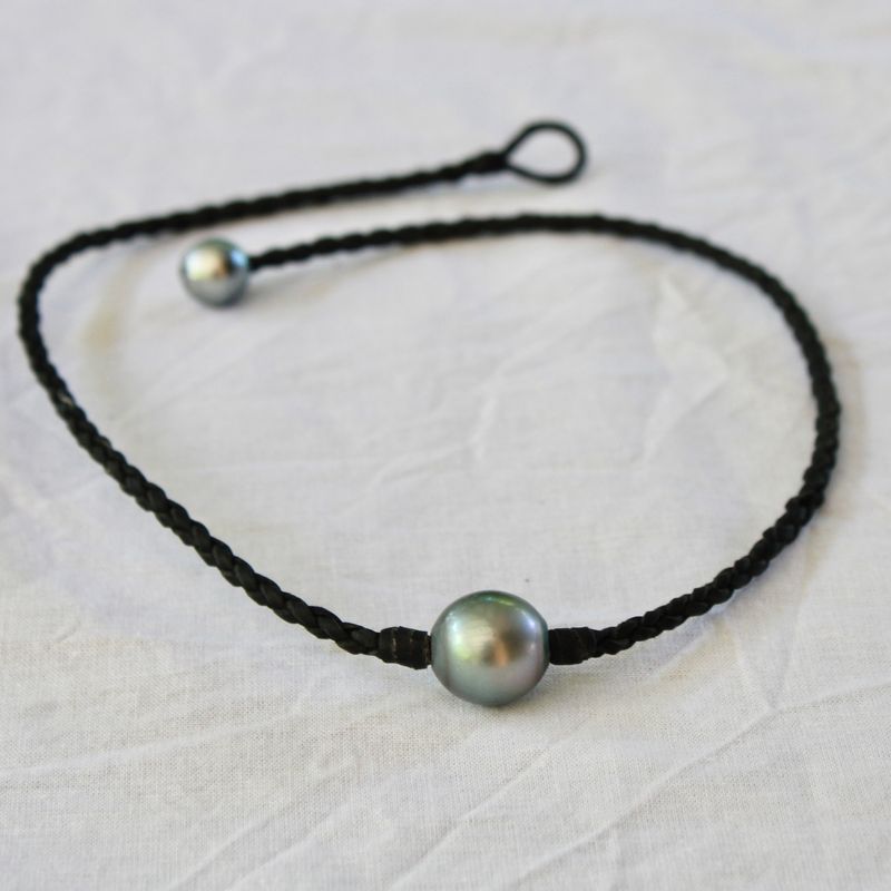 Collier Caret big pearl