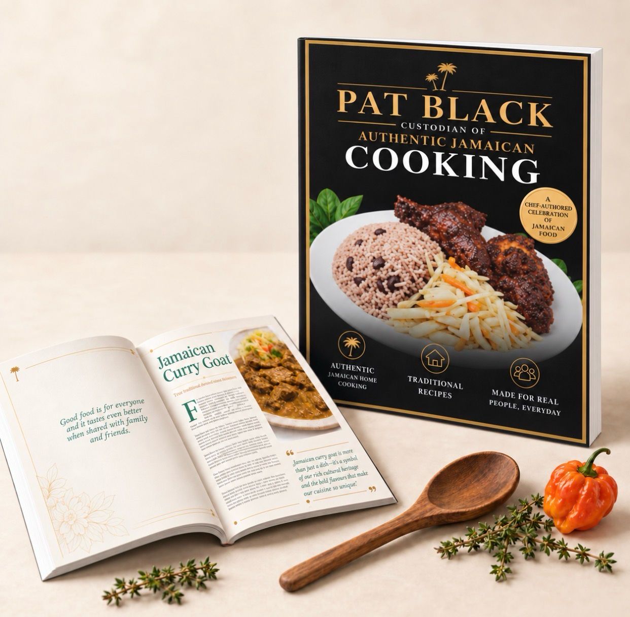 Pat Blacks Authentic Jamaican Cuisine Paperback Cookbook