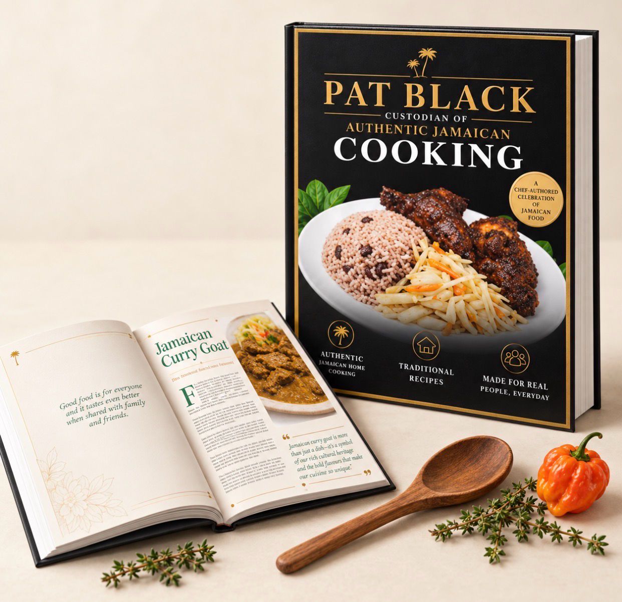Pat Blacks Authentic Jamaican Cuisine Hardback Cookbook