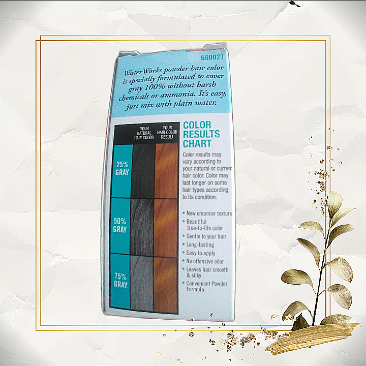 Water works permanent powder hair colour - Natural light brown