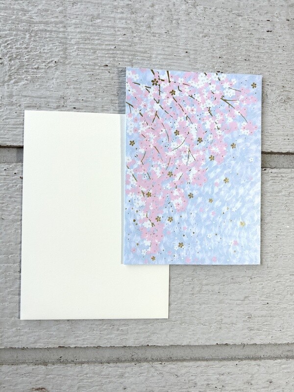 Cherry Blossom Cards, Pattern: Blue Washi