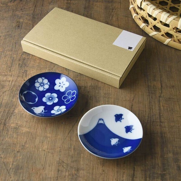 Chidori (plovers) 9.5 cm Dish Gift Set, Name: Gift Set 1