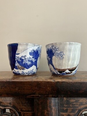 The Great Wave off Kanagawa Cup - Hand-painted Kutani Ware
