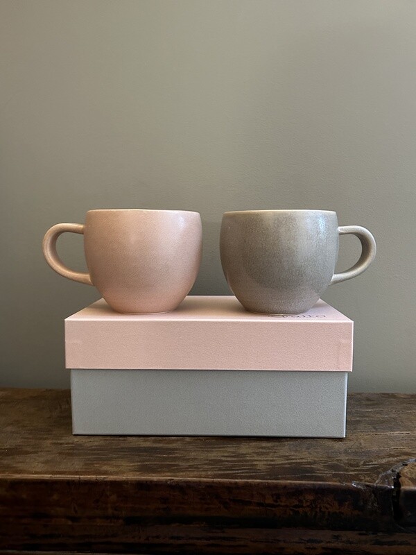 Mino Ware Pink and Grey Mug Gift Box