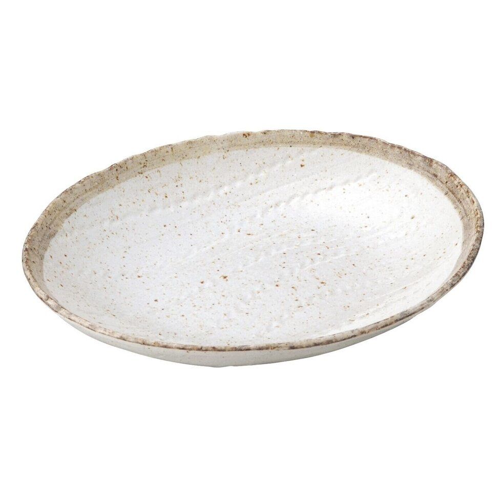 White Karatsu 24 cm Oval Plate （白唐津24cm楕円形皿）